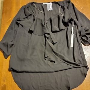 Black Have Ruffle Shirt